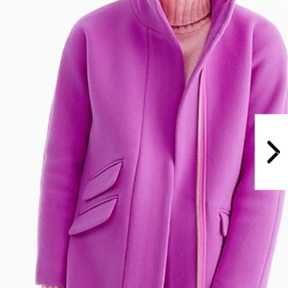 Manteau Cocoon J.Crew En Laine Stadium-cloth Italienne - Taille 0 - Rouge Cerise Vif - Neuf Avec étiquettes